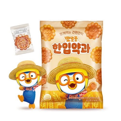 ขนมเกาหลี ยักกวา pororo yakhwa 120g뽀로로한입약과ขนมคุ๊กกี้อบน้ำผึ้ง ขนมโบราณเกาหลี กินตามซี่รีย์เกาหลี