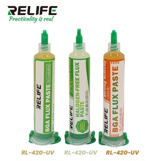 ฟลักซ์ Relife Solder RL 420,RL 421,RL 422 ใช้ได้กับโทรศัพท์มือถือ คอมพิวเตอร์ PCB BGA และ PGA