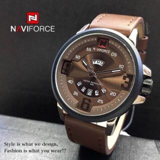 NAVIFORCE(นาวีฟอส)   
🚥 กันน้ำ   
🚥 มีวันที่ สัปดาห์ 
🚥 ขนาด 45mm 
🚥 สายหนัง
🚥 พร้อมกล่องปั๊มโลโก้