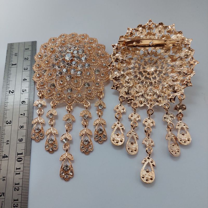 MATA เข็มกลัด kebaya หรูหรา เข็มกลัดตาดอกไม้ เข็มกลัดตาคริสตัล - รูปที่ 2