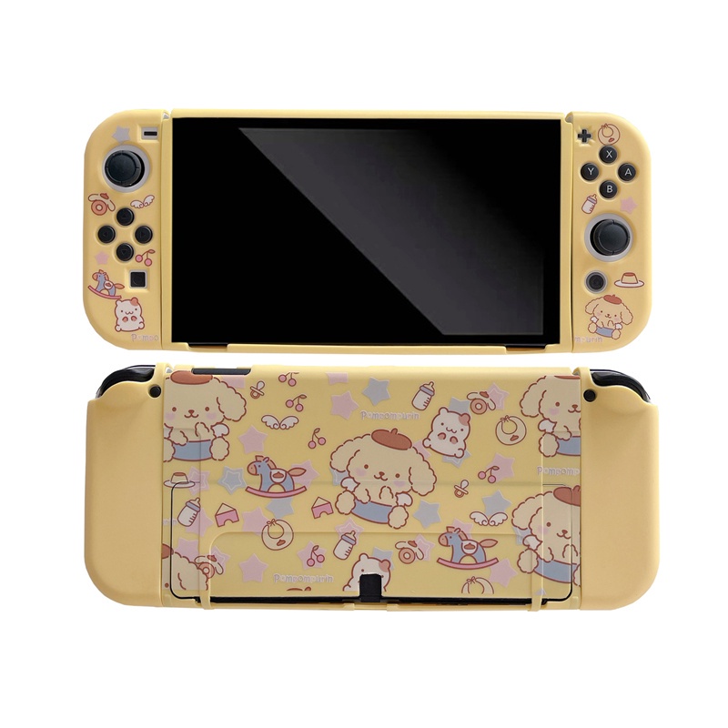 เคสโทรศัพท์มือถือ TPU ป้องกันรอย ลายการ์ตูนแอนิเมชั่น ธีมสตรีท สีเหลือง สําหรับ Nintendo Switch OLED