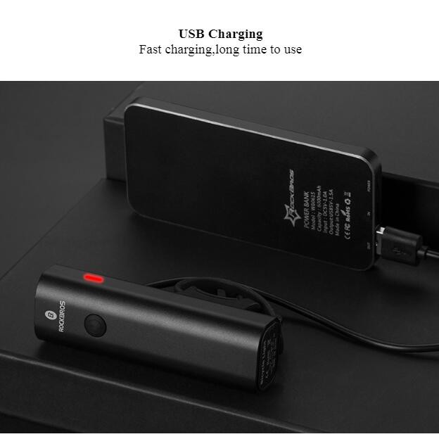 ROCKBROS ไฟหน้าจักรยาน 200/400 lumen led usb ราคา ถูกที่สุด ดีลบีเคเค แกลเลอรีภาพที่ 5