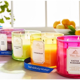 เทียนหอม BATH And BODY WORKS  WHITE BARN 3 WICK CANDLE 411 g.  มีหลากหลายกลิ่นหอมให้เลือกตามชอบ