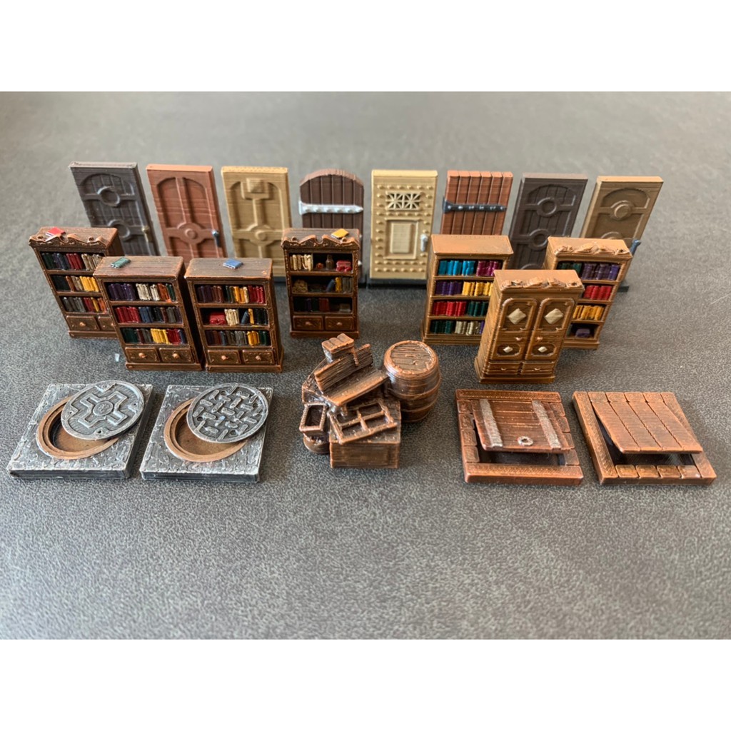 [Plastic] Mansions of Madness Board Game [TH/EN]: Furniture All Set - ชุดอัพเกรดเฟอร์นิเจอร์สำหรับเก
