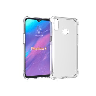 เคส Realme 3 Pro/5/5 Pro TPU ใสเสริมขอบและมุมกันกระแทก