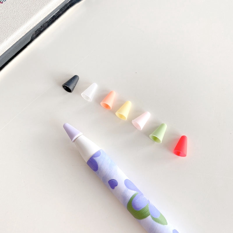 4 ชิ้น ซิลิโคนใส่หัวปากกา Compatible for Apple iPad Pencil Gen 1 2 เคสปากกาสไตลัส ซิลิโคน สําหรับ
