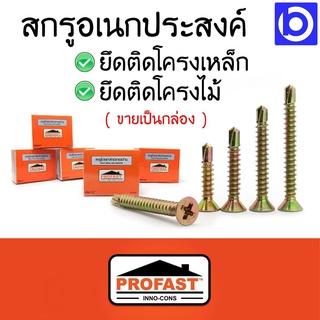 สกรูยึดอเนกประสงค์ ยิงเหล็ก ยึดกระเบื้อง ได้ทั้งโครงไม้และโครงเหล็ก PROFAST (กล่อง)