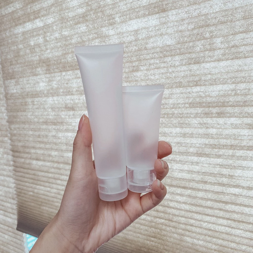 หลอดพกพา หลอดบีบขาวขุ่น ฝาป๊อกแป๊ก สำหรับใส่ของเหลวสำหรับพกพา หลอดแบ่งเจล​แอลกอฮอลล์ หลอดครีมทามือ