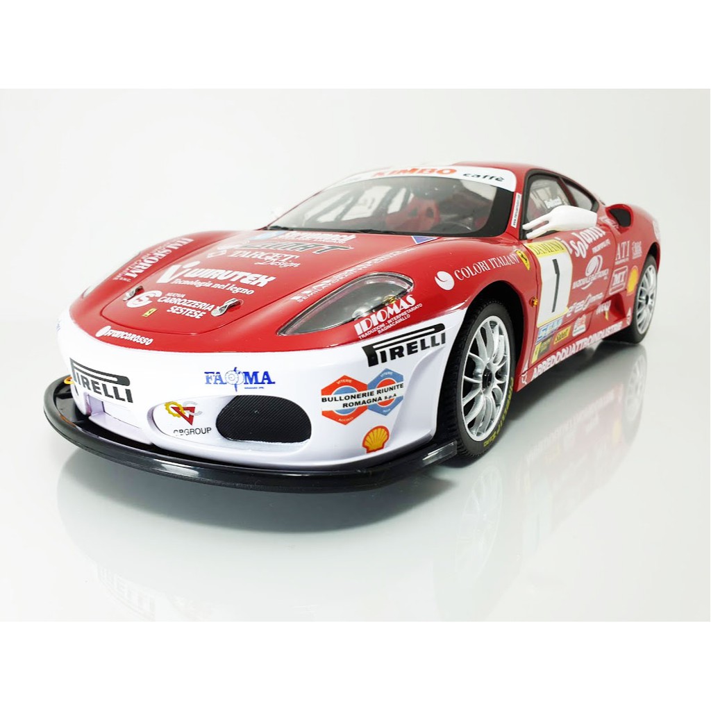 รถบังคับวิทยุ อัตราส่วน 1/12  วิ่งได้ มีไฟ เห็นห้องโดยสาร เห็นห้องเครื่องสมจริง – XQ F430 CHALLENGE_