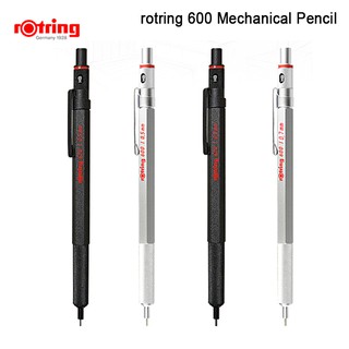 Rotring 600 0.5มม./ 0.7มม.อุปกรณ์เครื่องเขียนดินสอโลหะสีดํา/เงิน