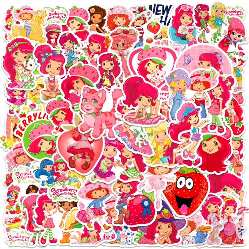 Strawberry Shortcake Series 01 สติ๊กเกอร์ 50Pcs/Set DIY Fashion Waterproof Doodle Decals สติ๊กเกอร์