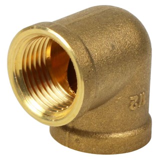 Joints ELBOW THREAD FF BRASS SOCKET CITY 1/2" Pipe fitting Water supply system ข้อต่อ ข้องอ 90 เกลียวในเกลียวใน ทองเหลือ