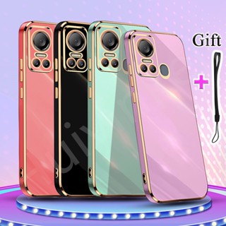 เคสโทรศัพท์มือถือชุบไฟฟ้า ขอบตรง สําหรับ ITEL Vision 5 S663LC S18 S663L