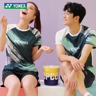 Yonex ใหม่ เสื้อกีฬาแบดมินตัน แขนสั้น ระบายอากาศ แห้งเร็ว สําหรับผู้ชาย ผู้หญิง 21070