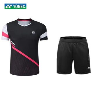 Yonex เสื้อผ้าแบดมินตัน เสื้อยืดไมโครไฟเบอร์ 100% ทนทานที่สุด สําหรับผู้ชาย ผู้หญิง