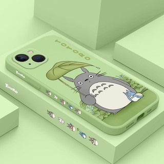 เคสโทรศัพท์มือถือ ซิลิโคน ลายร่มแมว มีลายด้านข้าง สําหรับ IPhone 13 12 Mini Pro Max