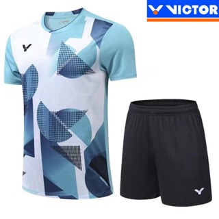 Victory Badminton Li Zijia Exclusive Game Jersey เสื้อยืด ผ้าถัก ดูดซับเหงื่อ สําหรับผู้ชาย และผู้หญิง