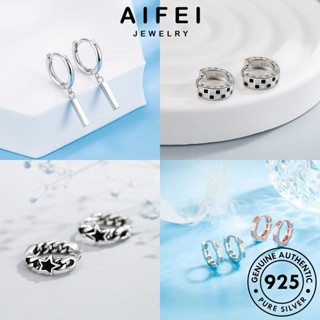 AIFEI JEWELRY เพชร ต้นฉบับ ผู้หญิง ห่วง 925 ตุ้มหู เกาหลี เครื่องประดับ ต่างหู แท้ แฟชั่น หนีบ เครื่องประดับ Silver มอยส์ซาไนท์ ไข่มุก เงิน M015