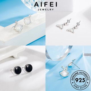 AIFEI JEWELRY 925 ไข่มุก แฟชั่น ต้นฉบับ เครื่องประดับ ห่วง ต่างหู ตุ้มหู แท้ Silver หนีบ เครื่องประดับ มอยส์ซาไนท์ เกาหลี เพชร ผู้หญิง เงิน M027