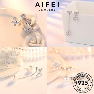 AIFEI JEWELRY Silver แฟชั่น ผู้หญิง ต้นฉบับ แท้ ห่วง ตุ้มหู 925 ต่างหู มอยส์ซาไนท์ เกาหลี ไข่มุก เครื่องประดับ เงิน เครื่องประดับ เพชร หนีบ M029