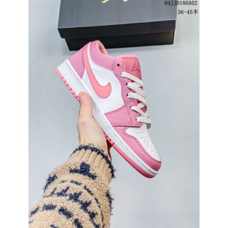 Nike Wmns Air Jordan 1 Low SE GS "Dark Beetroot" AJ1 Jordan Generation รองเท้าผ้าใบลําลอง ข้อสั้น เหมาะกับการเล่นกีฬา บาสเก็ตบอล