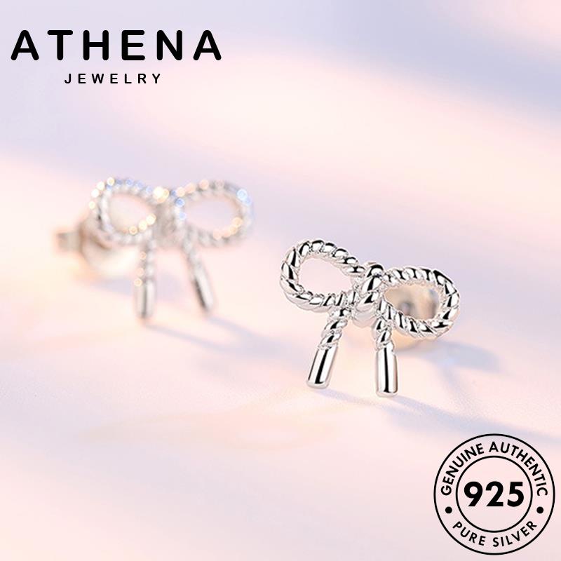 ATHENA JEWELRY หนีบ แท้ 925 เงิน แฟชั่น ห่วง มอยส์ซาไนท์ เครื่องประดับ เครื่องประดับ เกาหลี ไข่มุก ตุ้มหู ผู้หญิง เพชร ต้นฉบับ ต่างหู Silver M025