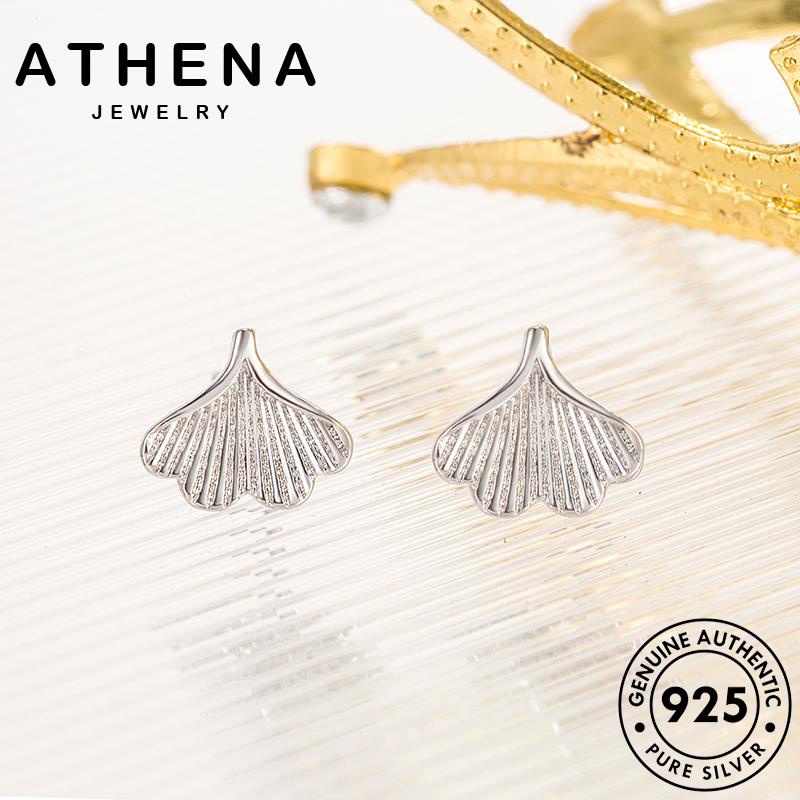 ATHENA JEWELRY ไข่มุก ต้นฉบับ มอยส์ซาไนท์ เพชร ต่างหู ผู้หญิง แฟชั่น 925 แท้ หนีบ ตุ้มหู เครื่องประดับ ห่วง เงิน เครื่องประดับ Silver เกาหลี M026