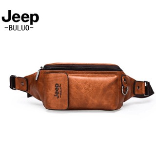 Jeep Buluo กระเป๋าถือ กระเป๋าคาดเอว หนังวัวแท้ อเนกประสงค์ สไตล์ใหม่ สําหรับผู้ชาย