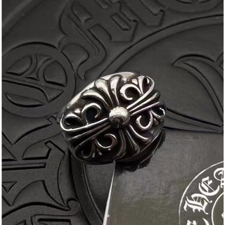 Chrome HEARTS แหวนเงินสเตอร์ลิง 925 ขนาดใหญ่ สไตล์พังก์วินเทจ หรูหรา เครื่องประดับ สําหรับปาร์ตี้