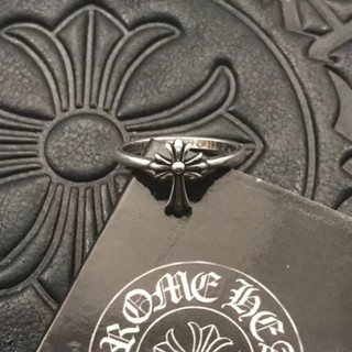 Chrome HEARTS แหวนเงินสเตอร์ลิง 925 ขนาดเล็ก สไตล์พังก์วินเทจ ของขวัญวันวาเลนไทน์