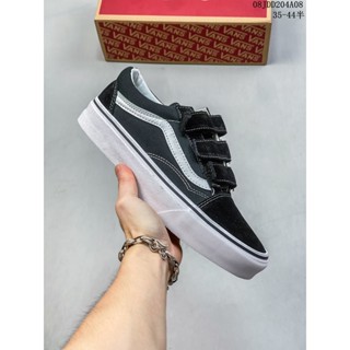 Vans Vans Real Label One to One Old Skool Velcro รองเท้าผ้าใบลําลอง สีดํา สไตล์คลาสสิก