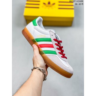 Original Gucci x German รองเท้าผ้าใบลําลอง Adidas Originals Gazelle "Esquisite Gucci" Antelope Series Low-Top Retro เข้ากับทุกการแต่งกาย สไตล์สปอร์ต สําหรับผู้ชาย ผู้หญิง