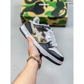 Bape Sta To Low Pure Original บอร์ดหนัง หัว Ape Air Force สไตล์คลาสสิก สีพื้น สําหรับเล่นกีฬา