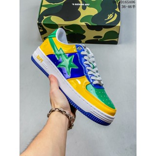 Bape Sta To Low Pure Original บอร์ดหนัง หัว Ape Air Force สไตล์คลาสสิก สีพื้น สําหรับเล่นกีฬา