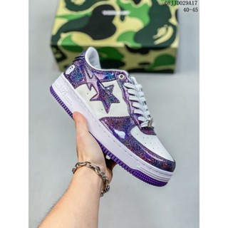 Bape Sta To Low Pure Original บอร์ดหนัง หัว Ape Air Force สไตล์คลาสสิก สีพื้น สําหรับเล่นกีฬา