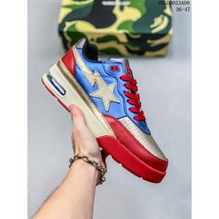 Bape Sta To Low Pure Original บอร์ดหนัง หัว Ape Air Force สไตล์คลาสสิก สีพื้น สําหรับเล่นกีฬา