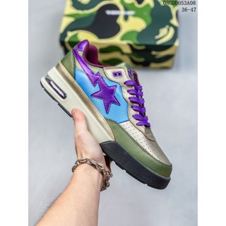 Bape Sta To Low Pure Original บอร์ดหนัง หัว Ape Air Force สไตล์คลาสสิก สีพื้น สําหรับเล่นกีฬา