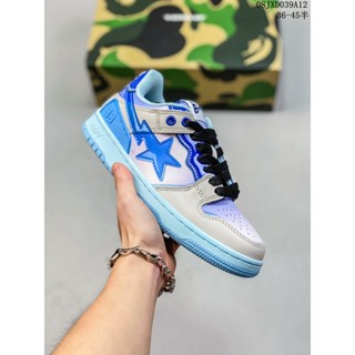Bape Sta To Low Pure Original บอร์ดหนัง หัว Ape Air Force สไตล์คลาสสิก สีพื้น สําหรับเล่นกีฬา