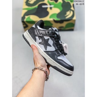 Bape Sta To Low Pure Original บอร์ดหนัง หัว Ape Air Force สไตล์คลาสสิก สีพื้น สําหรับเล่นกีฬา