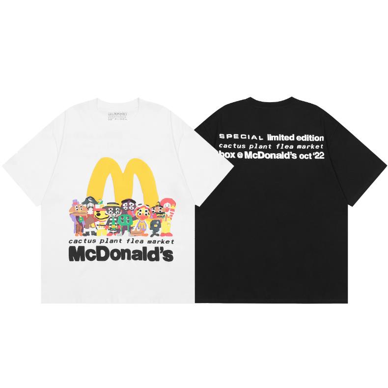พร้อมส่ง เสื้อยืดแขนสั้น โฟม พิมพ์ลาย CPFM X McDonalds X Cacus Jack McDonald's Family