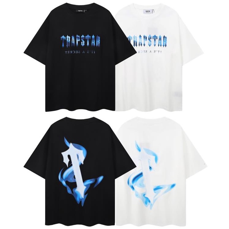 เสื้อยืดแขนสั้น พิมพ์ลายโลโก้ TRAPSTAR TRAPSTAR DECODED สําหรับผู้ชาย และผู้หญิง