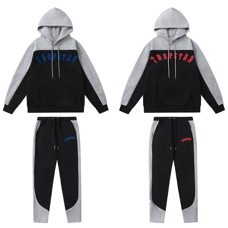 Trapstar ผ้าขนหนู ผ้าฟลีซ ปักลาย สีแดง สีฟ้า