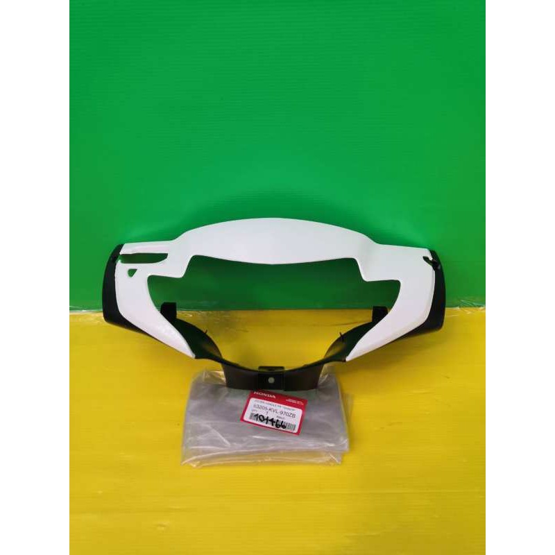 หน้ากากหน้าเวฟ125S ไฟเลี้ยวบังลมสีขาวมุข ตรงรุ่น แท้เบิกศูนย์HONDA ส่งฟรี 53205-KVL-970ZB