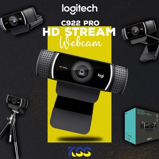 LOGITECH C922 PRO STREAM WEBCAM (เว็บแคม) Full HD รับประกันศูนย์ไทย 1 ปีเต็ม