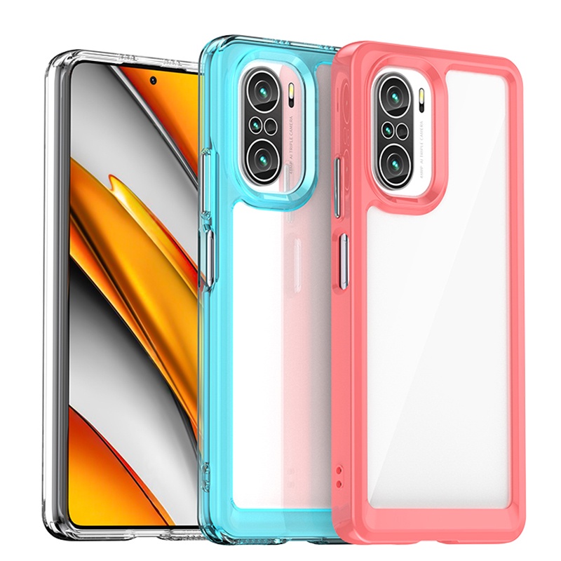 สําหรับ Xiaomi Poco F3 อะคริลิคใสกันกระแทกฝาครอบโทรศัพท ์ ป ้ องกัน