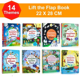 Usborne Lift-the-flap Questiones and Answers about Your Body/Animals English Educational Picture Story Books Baby Gift