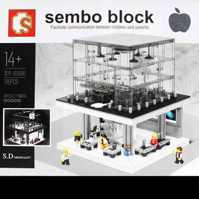 Sembo block-apple shop apple Store-1162ชิ้น