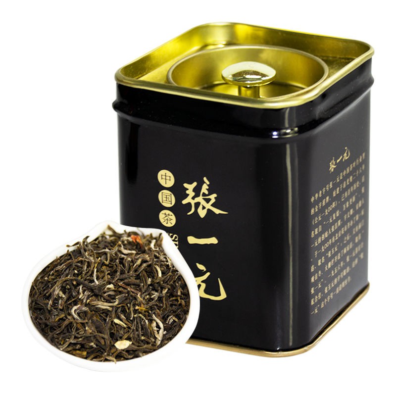 ☊Zhang Yiyuan Jasmine Tea Small Canned 50g Black Can 2020 Strong Flavor
