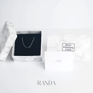 Randa สร้อยคอลายโซ่ ตะขอห่วงกลม หนา 1.2 และ 1.5 mm สีเงิน สีพิ้งโกล สีทอง สแตนเลสแท้ โดนสารเคมีได้ ไม่ลอก ไม่ดำ ของขวัญ