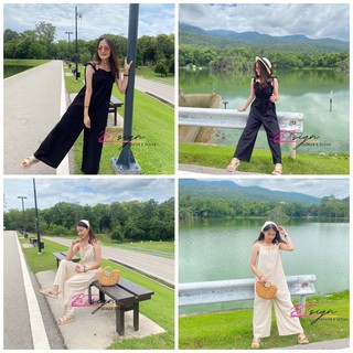 ชุดหมี จั๊มสูทขายาว ชุดสายเดี่ยว ผ้าฝ้าย